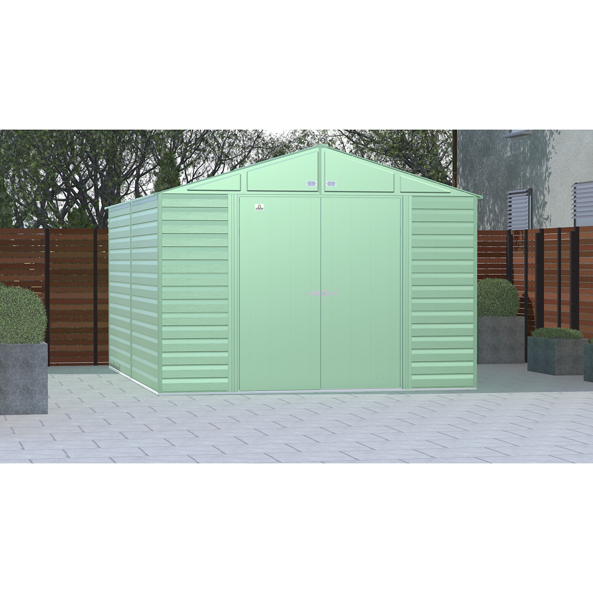 Arrow Storage Products, Select Steel Shed 10x14 Sage Green SCG1,014SG